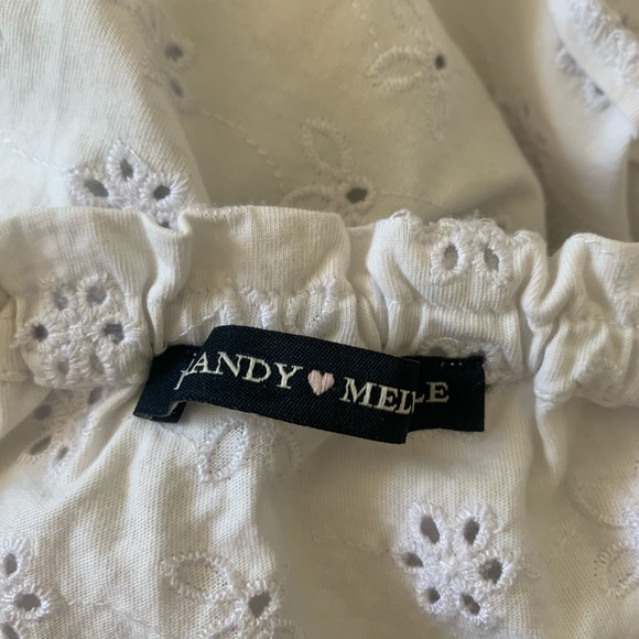 White Brandy Melville Cropped long sleeved shirt - Picture 2 of 6